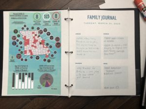 family quarantine journal binder