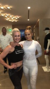 Amy Lescher at TruFusion with JLo
