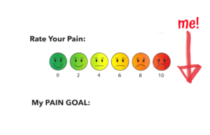 pain scale with emoji faces to rate your pain