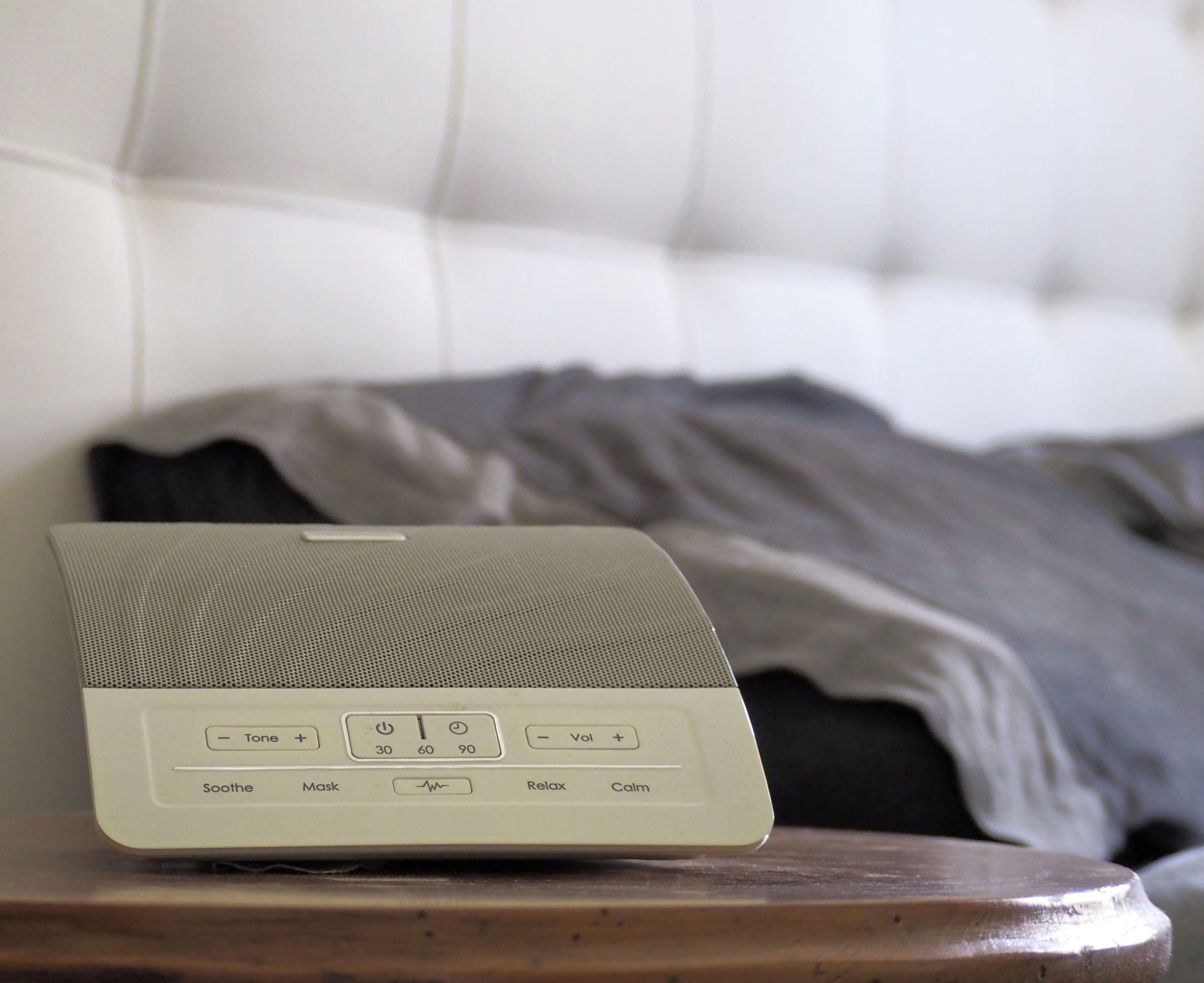 White noise machine, device that produces random sounds used for sleep aid