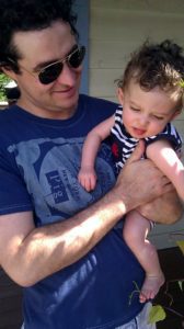 Mark Hinkle and his son, Ollie, for whom the Ollie Hinkle Heart Foundation was founded