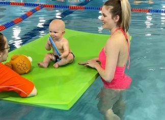 Baby Taking Swim Lessons