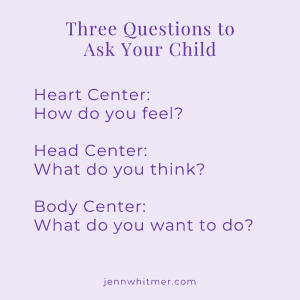 A list of three questions to ask kids to help explore their enneagram