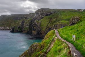 a hillside overlooking the water in Ireland