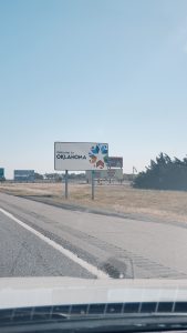 Every state sign on our journey to Missouri