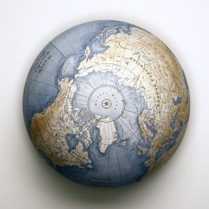 picture of globe from above