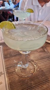 Margaritas with a salted rim