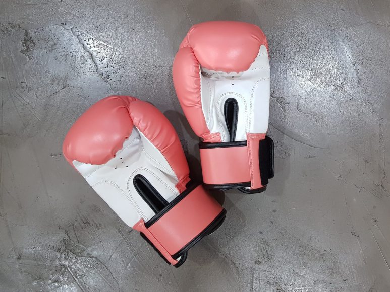 pink boxing gloves for fighting