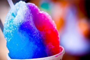 a close up of a sno-cone to represent Tropical Moose Shaved Ice in Kirkwood, MO