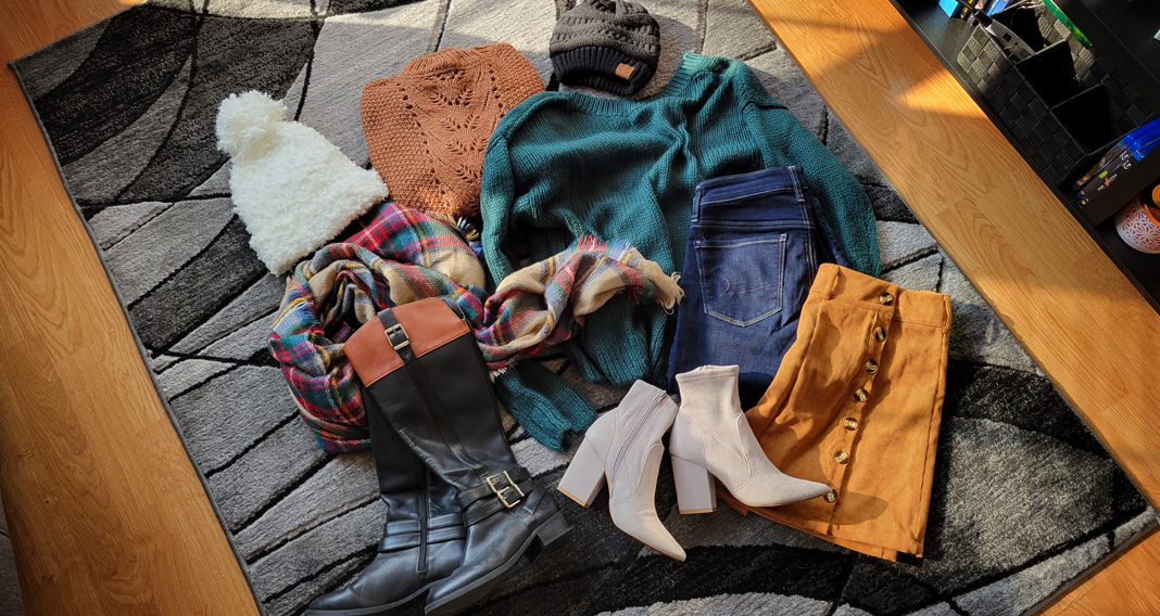 Sweaters, boots, and hats for Fall!