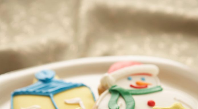 Hanukkah and Christmas sugar cookies on a plate