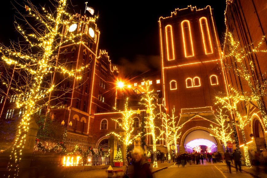 Anheuser Busch brewery lights in St. Louis, MO