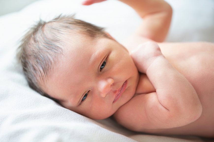 close up of a newborn baby