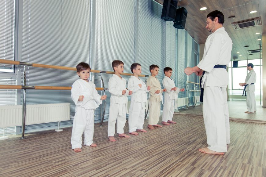 a kids karate class