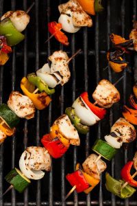kabobs on the grill
