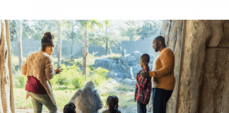 an African American family visiting the zoo