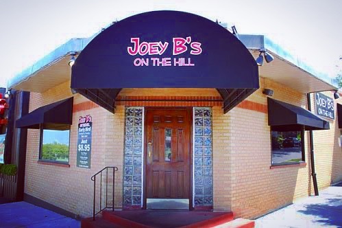 the front entrance to Joey B’s on the Hill restaurant in St. Louis, MO 
