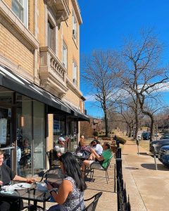 the patio at Colleen’s Coffee in St. Louis