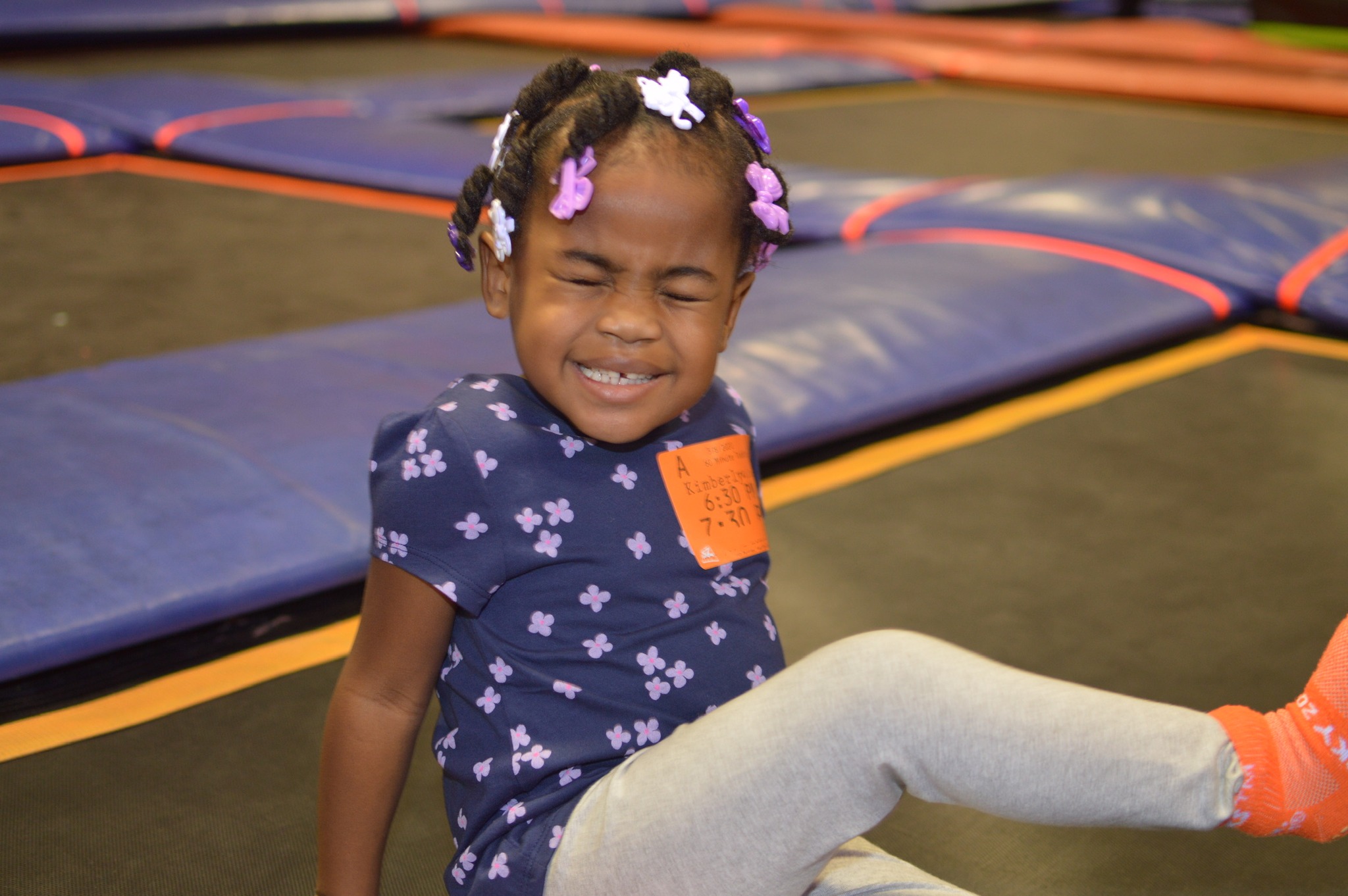 a toddler playing at Sky Zone in Fenton, MO