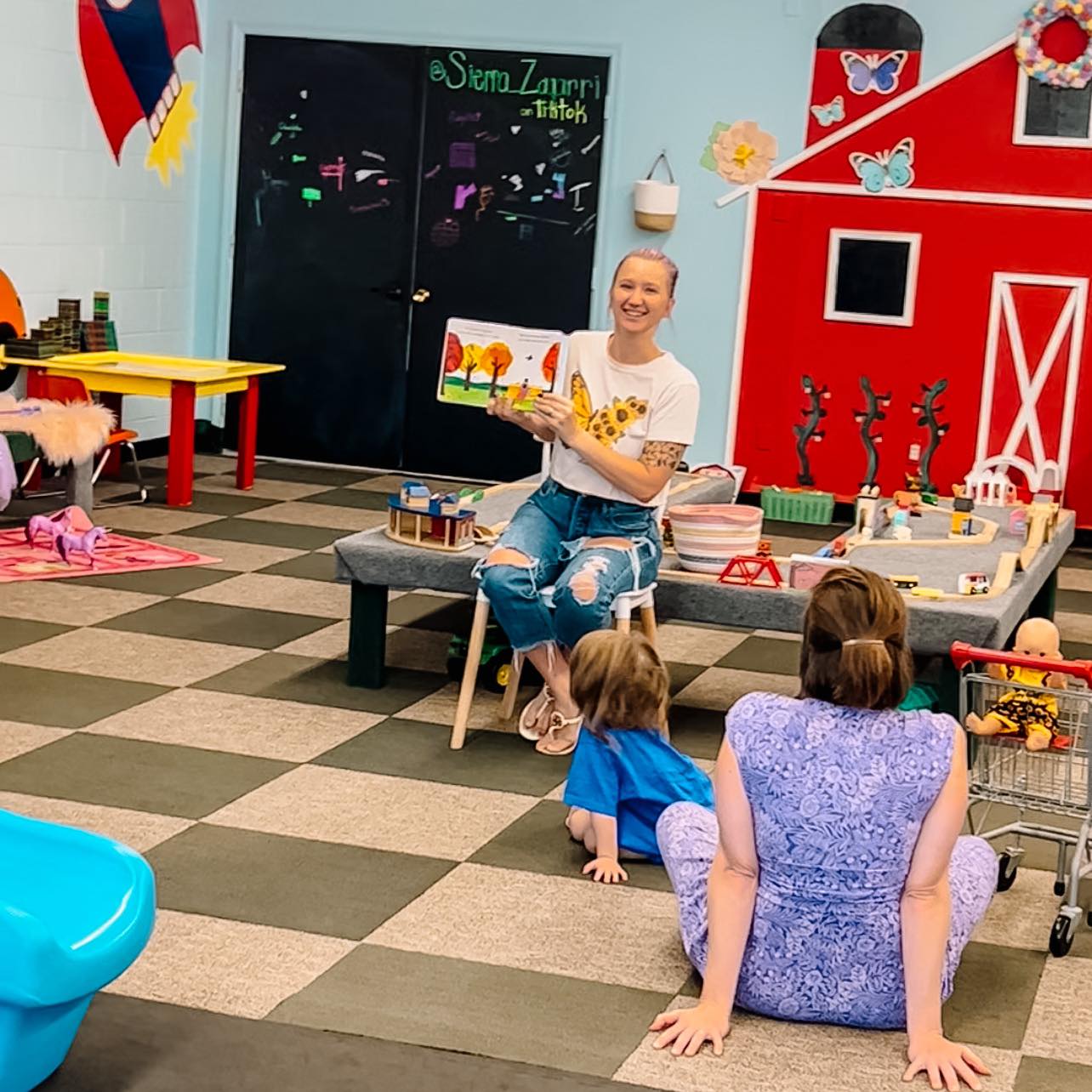 storytime at Grandma’s playroom in St. Louis, MO