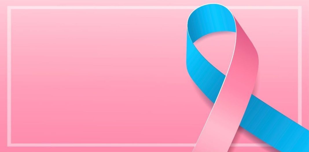 a pink and blue ribbon for World Infertility Awareness Month