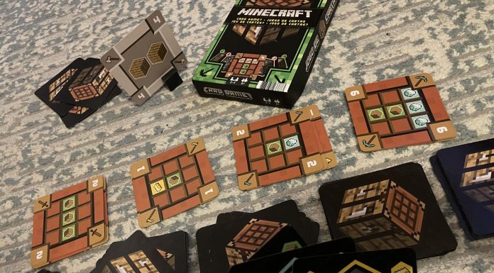 Playing a match of Minecraft the Card Game.