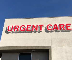 close up of an urgent care 