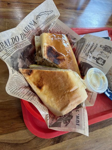 a Cuban sandwich from Havana's Cuisine, photo taken while eating out in STL during Hispanic Heritage Month