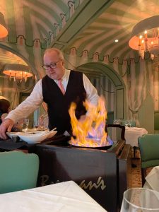 The Bananas Foster at Brennan's comes with a table-side story and show. 