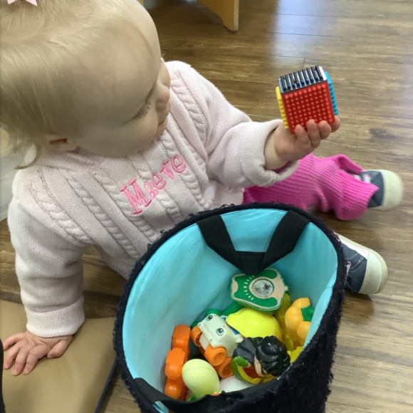 child with basket