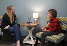 a young teen meeting with a PreventEd counselor to address substance use