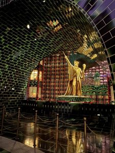 Gold statue inside Harry Potter and the Ministry of Magic.