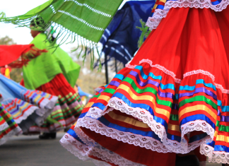 Celebrating Culture Through My Son’s Eyes: Hispanic Heritage Month in St. Louis Hispanic skirts flowing during a dance