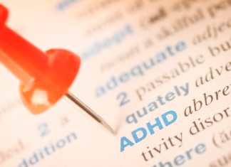 If Not ADHD, Then What? a dictionary page with words and definitions, and the word ADHD has a push pin next to it to highlight it