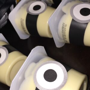 IMG_1048 Vanilla Pudding cups made to look like a Minion.